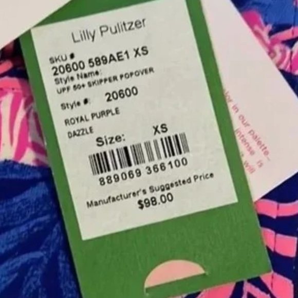 SOLD! NWT Lilly Pulitzer Skipper XS 1/2 Zip Pullover Activewear Layering - Picture 3 of 15